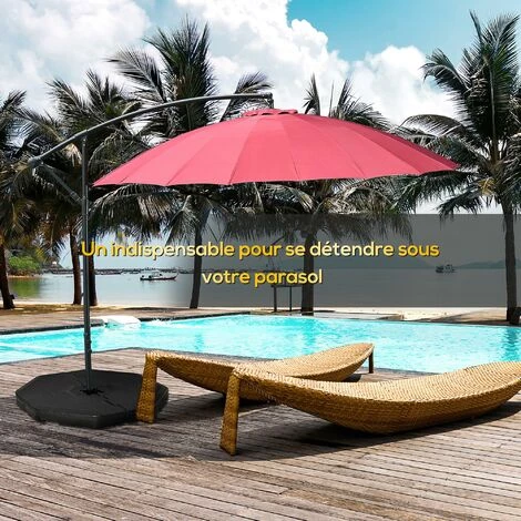 Outsunny Lot De 4 Poids De Lestage Octogonales Avec Poignées - Compatibilité Parasols Déportés Piètement Croix - HDPE Texturé Noir 4 Outsunny Lot De 4 Poids De Lestage Octogonales Avec Poignées - Compatibilité Parasols Déportés Piètement Croix - HDPE Texturé Noir – Image 2