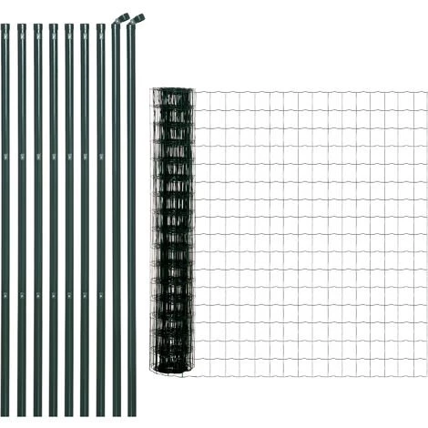 Outsunny Grillage Rouleau Soudé - Maille 7,3L X 6,3l Cm - Hauteur 2 M - Longueur 10 M - Poteaux, Jambes De Force Inclus - Acier Revêtement PVC Vert - Vert 3 Outsunny Grillage Rouleau Soudé - Maille 7,3L X 6,3l Cm - Hauteur 2 M - Longueur 10 M - Poteaux, Jambes De Force Inclus - Acier Revêtement PVC Vert - Vert