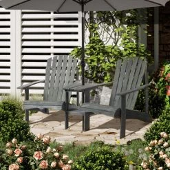 Outsunny Fauteuils De Jardin Adirondack Avec Table Basse, Espace Insertion Parasol, étagère Bois Sapin Pré-huilé Peint Gris 8 Outsunny Fauteuils De Jardin Adirondack Avec Table Basse, Espace Insertion Parasol, étagère Bois Sapin Pré-huilé Peint Gris -Outsunny Soldes Magasin 51254825 2