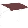Outsunny Store Banne Manuel Rétractable 3L X 1,5l M Inclinaison Et Hauteur Réglable Installation Rapide Métal Alu Polyester Anti-UV Bordeaux - Rouge -Outsunny Soldes Magasin 52476541 1