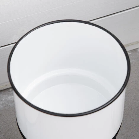 Outsunny Supports De Pots De Fleurs Design - Supports à Plantes - Lot De 3 Avec Pots De Fleurs - Métal époxy Noir Et Blanc 7 Outsunny Supports De Pots De Fleurs Design - Supports à Plantes - Lot De 3 Avec Pots De Fleurs - Métal époxy Noir Et Blanc – Image 5