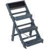 Outsunny Étagère échelle à Fleurs Pliable - Porte Plante Bois 3 étagères Avec Rebord - Tableau Noir Personnalisable Intégré - Bois Sapin Gris - Gris -Outsunny Soldes Magasin 52476587 1