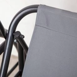 Outsunny Balancelle De Jardin 3 Places Convertible Inclinaison Toit Réglable Matelas Grand Confort Rembourrage 8 Cm Fourni Gris Métal époxy Noir 10 Outsunny Balancelle De Jardin 3 Places Convertible Inclinaison Toit Réglable Matelas Grand Confort Rembourrage 8 Cm Fourni Gris Métal époxy Noir -Outsunny Soldes Magasin 52476631 4