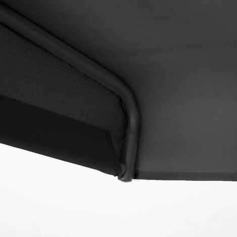 Outsunny Balancelle De Jardin 3 Places Grand Confort Toit Inclinaison Réglable Assise Et Dossier Ergonomique Acier époxy Textilène Noir 6 Outsunny Balancelle De Jardin 3 Places Grand Confort Toit Inclinaison Réglable Assise Et Dossier Ergonomique Acier époxy Textilène Noir – Image 4