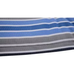 Outsunny Lot De 2 Coussins Matelas Assise Pour Banc De Jardin Balancelle Canapé 2 Places - Cordons D'attache - Dim. 120L X 50l X 5H Cm - Polyester Gris Bleu Rayé - Gris -Outsunny Soldes Magasin 52476664 4