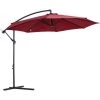 Outsunny Parasol Déporté Octogonal Inclinable Manivelle Pied Acier Ø 3 X 2,5H M Bordeaux -Outsunny Soldes Magasin 52476677 1