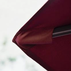 Outsunny Parasol Déporté Octogonal Inclinable Manivelle Pied Acier Ø 3 X 2,5H M Bordeaux -Outsunny Soldes Magasin 52476677 5