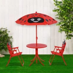 Outsunny Ensemble Salon De Jardin Enfant 4 Pcs Design Coccinelle - Table Ronde + 2 Chaises Pliables + Parasol - Métal époxy Oxford Rouge - Rouge 8 Outsunny Ensemble Salon De Jardin Enfant 4 Pcs Design Coccinelle - Table Ronde + 2 Chaises Pliables + Parasol - Métal époxy Oxford Rouge - Rouge -Outsunny Soldes Magasin 53451006 2