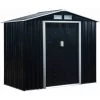 Outsunny Abri De Jardin - Remise Pour Outils - Cabanon Porte Verrouillable - Dim. 213L X 130l X 185H Cm - Tôle D'acier Gris