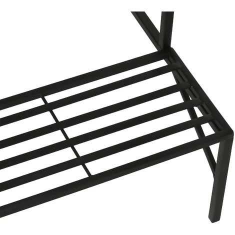 Outsunny Support Pour Plantes Avec Treillis Et 3 étagères Escalier Intérieur Extérieur En Métal Dim. 60L X 53,5l X 159,5H Cm Noir 6 Outsunny Support Pour Plantes Avec Treillis Et 3 étagères Escalier Intérieur Extérieur En Métal Dim. 60L X 53,5l X 159,5H Cm Noir – Image 4