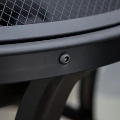 Outsunny Brasero Boule De Feu Cheminée Foyer Extérieur Ø 55 X 50H Cm Grille à Charbon Couvercle Tisonnier Acier Noir - Noir -Outsunny Soldes Magasin 53591950 4