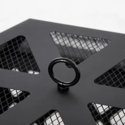 Outsunny Brasero Cheminée Foyer Extérieur Hexagonal En Acier Pare-étincelles Avec Tisonnier Dim. 70L X 70l X 58H Cm - Noir - Noir -Outsunny Soldes Magasin 53591951 3