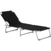 Outsunny Bain De Soleil Transat Pliable Dossier Réglable Multipositions Métal Et Polyester Noir 2 Outsunny Bain De Soleil Transat Pliable Dossier Réglable Multipositions Métal Et Polyester Noir -Outsunny Soldes Magasin 53591987 1