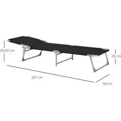 Outsunny Bain De Soleil Transat Pliable Dossier Réglable Multipositions Métal Et Polyester Noir 9 Outsunny Bain De Soleil Transat Pliable Dossier Réglable Multipositions Métal Et Polyester Noir -Outsunny Soldes Magasin 53591987 3