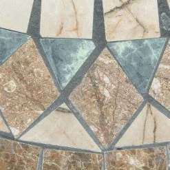 Outsunny Table Ronde Style Fer Forgé Bistro Plateau Mosaïque Métal époxy Anticorrosion Noir Céramique -Outsunny Soldes Magasin 53829928 4