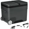 Outsunny Glacière-congélateur Portable à Compression 2 Compartiments -22°C - 10°C 45L Prise Alume-cigare + Adaptateur Inclus Gris Noir -Outsunny Soldes Magasin 53829950 1