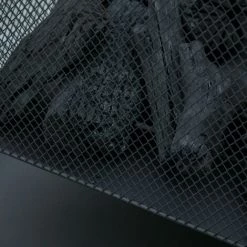 Outsunny Brasero Cheminée Foyer Extérieur Carré Avec Tisonnier Dim. 45L X 45l X 43H Cm Métal Noir -Outsunny Soldes Magasin 54127817 5