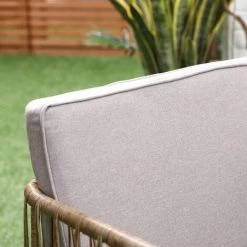 Outsunny Salon De Jardin 4 Places 4 Pièces Style Colonial Table Basse Coussins Beige Inclus Résine Tressée Aspect Rotin - Beige -Outsunny Soldes Magasin 54809815 4