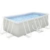 Outsunny Piscine Tubulaire Hors Sol Rectangulaire Avec Filtre Dim. 440L X 240l X 122H Cm Acier PVC Gris Clair - Gris -Outsunny Soldes Magasin 54817239 1