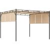 Outsunny Pergola Rétractable Dim. 3L X 3l X 2,2H M Structure Acier époxy Anticorrosion Noir Triple Toile Polyester Haute Densité Beige - Beige -Outsunny Soldes Magasin 54943849 1