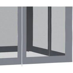 Outsunny Tonnelle Barnum De Jardin Pop-up Pliant 3,25L X 3,25l X 2,65H M Acier Polyester Moustiquaires + Sac De Transport Gris -Outsunny Soldes Magasin 56481216 5