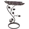 Outsunny Bain D'oiseaux Abreuvoir Pour Oiseaux Dim. 38,5L X 31l X 54H Cm Métal Bronze Antique -Outsunny Soldes Magasin 56842072 1