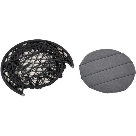 Outsunny Chaise Suspendue Hamac De Voyage Portable Dim. 80L X 60l X 36H M Macramé Coton Polyester Gris 6 Outsunny Chaise Suspendue Hamac De Voyage Portable Dim. 80L X 60l X 36H M Macramé Coton Polyester Gris – Image 4