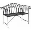 Outsunny Banc De Jardin 2 Places Style Néo-rétro Fer Forgé Lignes Fuselées Métal époxy Noir -Outsunny Soldes Magasin 57600896 1