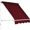 Outsunny Store Banne Manuel Inclinaison Réglable Aluminium Polyester Imperméabilisé 70L X 180l Cm Aubergine -Outsunny Soldes Magasin 6812070 1