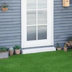 Outsunny Gazon Synthétique Artificiel Set De 10 Dalles Carreaux 30 X 30 Cm épaisseur Confort 3,5 Cm à Emboîter Vert - Vert -Outsunny Soldes Magasin 6812161 4