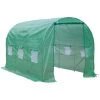 Outsunny Serre De Jardin Tunnel 7m² 3,5L X 2l X 2H M Châssis Tubulaire Acier Galvanisé Renforcé 6 Fenêtres 1 Portes Vert - Vert -Outsunny Soldes Magasin 6812162 1