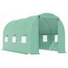 Outsunny Serre De Jardin Tunnel 4,5L X 2l X 2H M Châssis Tubulaire Acier Galvanisé Renforcé 1,8 Cm 6 Fenêtres 1 Porte Vert - Vert -Outsunny Soldes Magasin 6812163 1