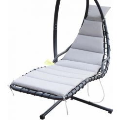 Outsunny Bain De Soleil Transat Suspendu Avec Pare-soleil Et Matelas Design Contemporain 190L X 115l X 190H Cm Acier Polyester Gris Noir 11 Outsunny Bain De Soleil Transat Suspendu Avec Pare-soleil Et Matelas Design Contemporain 190L X 115l X 190H Cm Acier Polyester Gris Noir -Outsunny Soldes Magasin 6812179 5