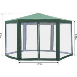 Outsunny Tonnelle Barnum Tente De Réception Hexagonale 10 M² Style Cosy Métal Polyester Imperméabilisé Surface Env. 10 M² Vert Blanc 9 Outsunny Tonnelle Barnum Tente De Réception Hexagonale 10 M² Style Cosy Métal Polyester Imperméabilisé Surface Env. 10 M² Vert Blanc -Outsunny Soldes Magasin 6812191 3