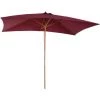 Outsunny Parasol Droit Rectangulaire De Jardin 2,95L X 2l X 2,55H M Rouge Bordeaux - Rouge -Outsunny Soldes Magasin 6824195 1