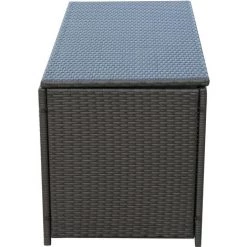 Outsunny Coffre Malle De Rangement 118L X 54l X 59H Cm Résine Tressée Imitation Rotin Café Foncé - Marron -Outsunny Soldes Magasin 7213313 5