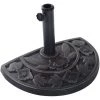 Outsunny Pied De Parasol Base De Lestage Parasol Demi-cercle Résine Imitation Fonte Motif Fleur 50L X 31l X 32H Cm Bronze -Outsunny Soldes Magasin 7227808 1