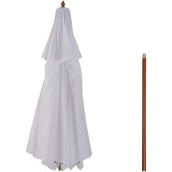 Outsunny Parasol En Bois Peuplier Droit 2 Toit Polyester 180 G/m² Dia. 2,7 X 2,6H M Blanc 11 Outsunny Parasol En Bois Peuplier Droit 2 Toit Polyester 180 G/m² Dia. 2,7 X 2,6H M Blanc -Outsunny Soldes Magasin 805224 5