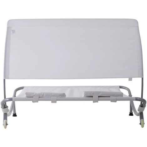 Outsunny Bain De Soleil 2 Places Lit De Jardin Design Contemporain Toit Réglable 2 Roulettes 2 Oreillers Acier époxy Polyester Crème 7 Outsunny Bain De Soleil 2 Places Lit De Jardin Design Contemporain Toit Réglable 2 Roulettes 2 Oreillers Acier époxy Polyester Crème – Image 5