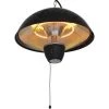 Outsunny Chauffage Radiant Suspendu Chauffage Infrarouge à Quartz 1500 W Capacité 9 M² Dim. Ø 41 X 31H Cm Noir -Outsunny Soldes Magasin 8841580 1