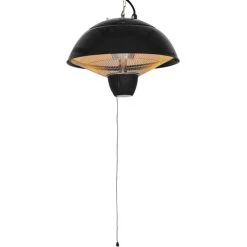 Outsunny Chauffage Radiant Suspendu Chauffage Infrarouge à Quartz 1500 W Capacité 9 M² Dim. Ø 41 X 31H Cm Noir -Outsunny Soldes Magasin 8841580 2