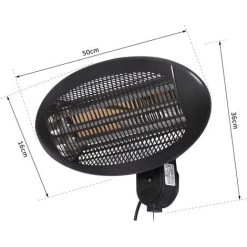 Outsunny Chauffage Extérieur Radiant Infrarouge électrique Mural 3 Modes 650/1300/2000 W Réflecteur Acier Inox. Noir 9 Outsunny Chauffage Extérieur Radiant Infrarouge électrique Mural 3 Modes 650/1300/2000 W Réflecteur Acier Inox. Noir -Outsunny Soldes Magasin 9775270 3